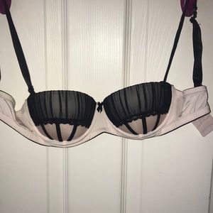 pink & black bra, never worn, size 34B